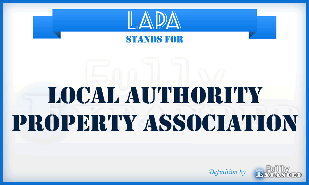 LAPA - Local Authority Property Association