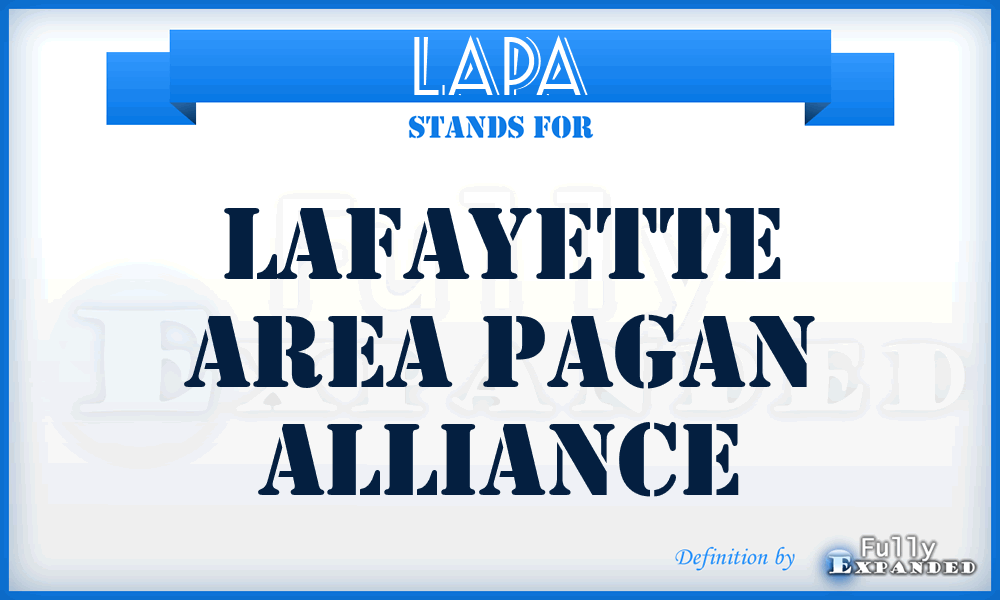 LAPA - Lafayette Area Pagan Alliance