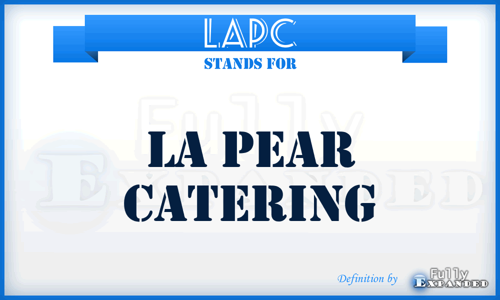 LAPC - LA Pear Catering