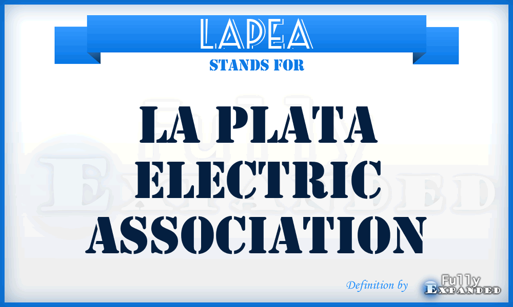 LAPEA - LA Plata Electric Association