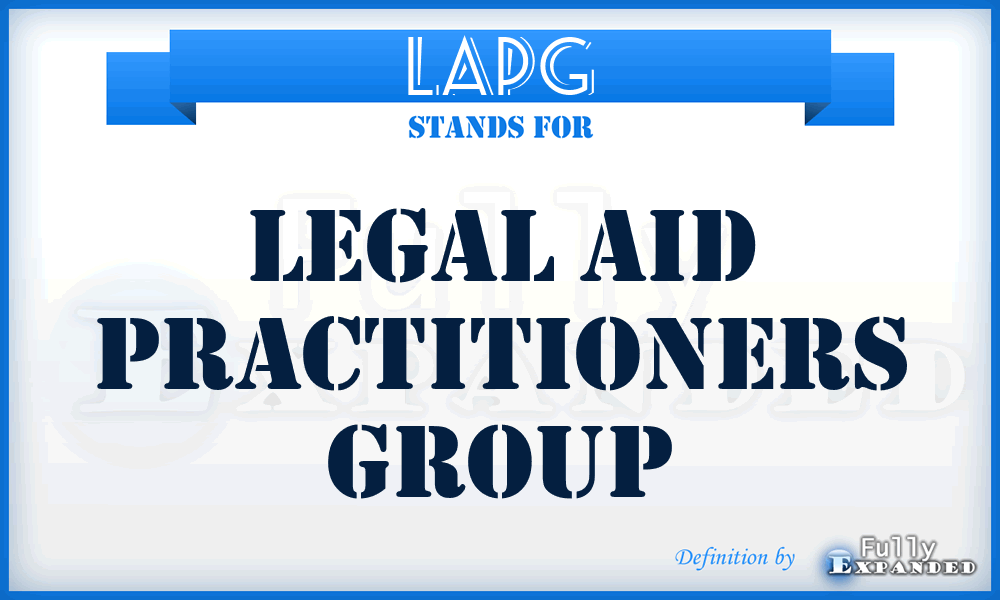 LAPG - Legal Aid Practitioners Group
