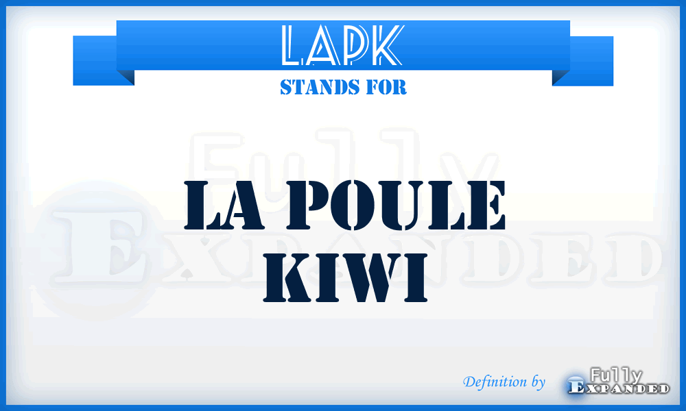 LAPK - LA Poule Kiwi