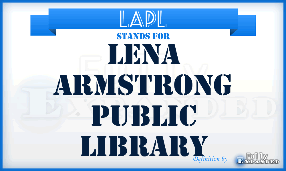 LAPL - Lena Armstrong Public Library