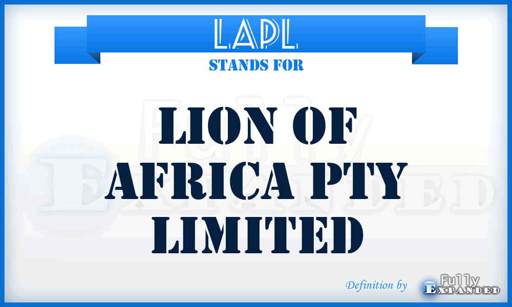 LAPL - Lion of Africa Pty Limited