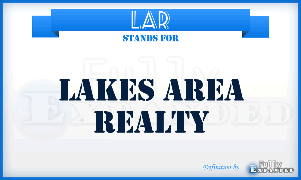 LAR - Lakes Area Realty