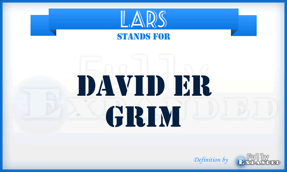 LARS - David Er Grim