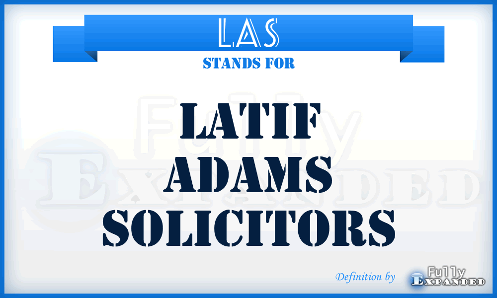 LAS - Latif Adams Solicitors