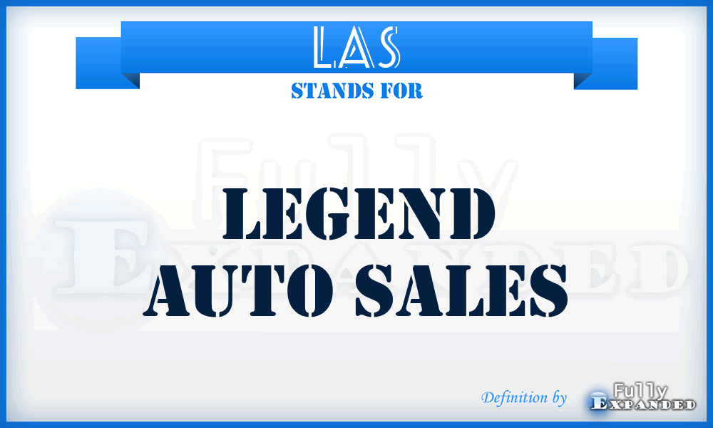 LAS - Legend Auto Sales