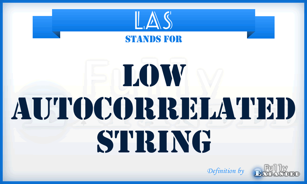 LAS - Low Autocorrelated String