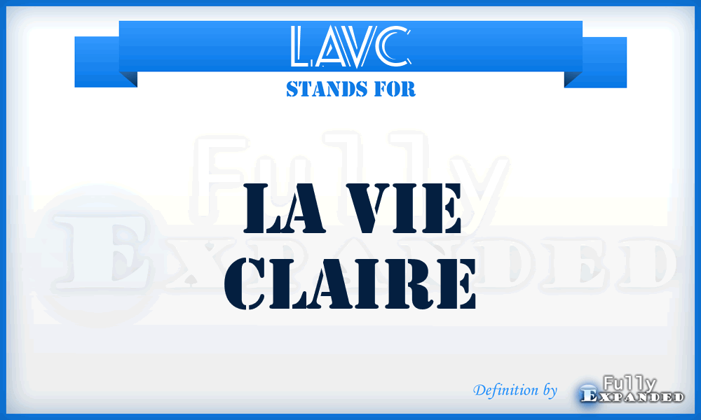 LAVC - LA Vie Claire