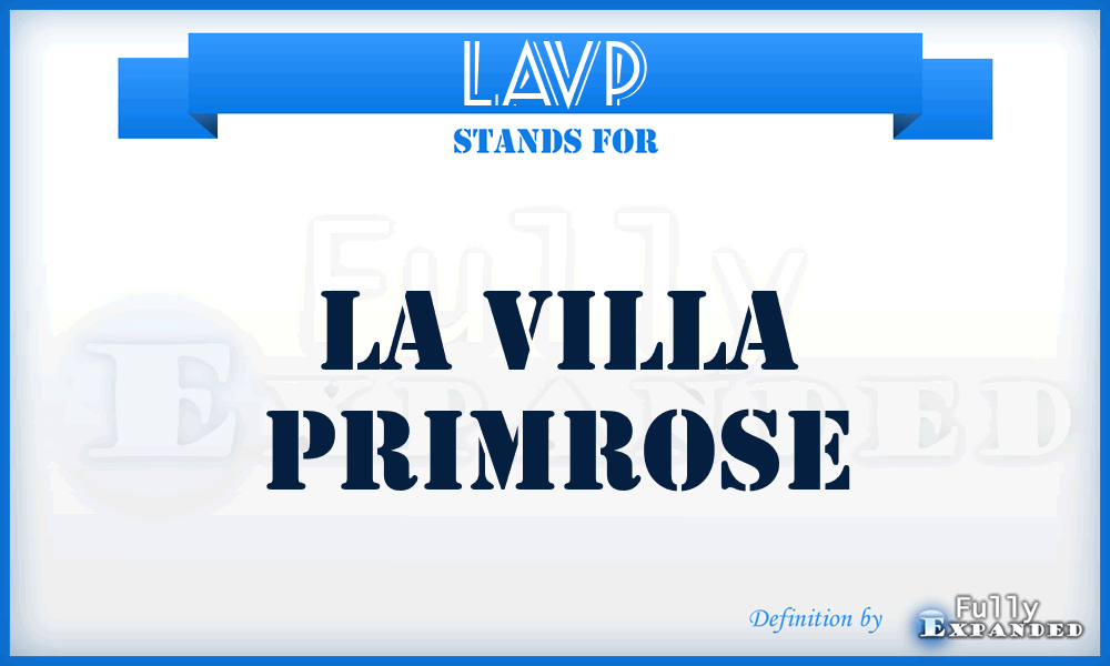 LAVP - LA Villa Primrose