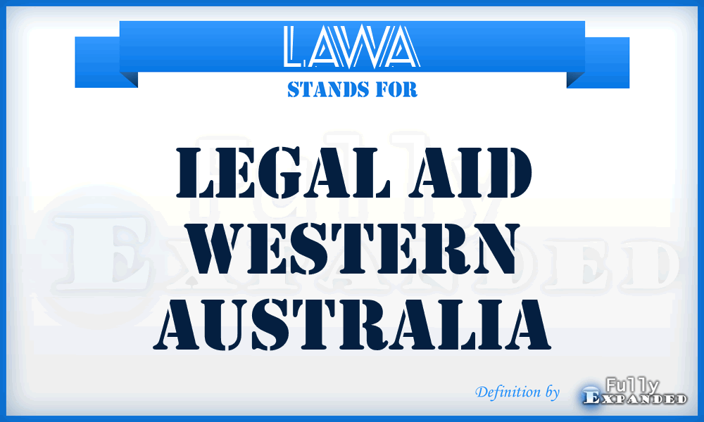 LAWA - Legal Aid Western Australia