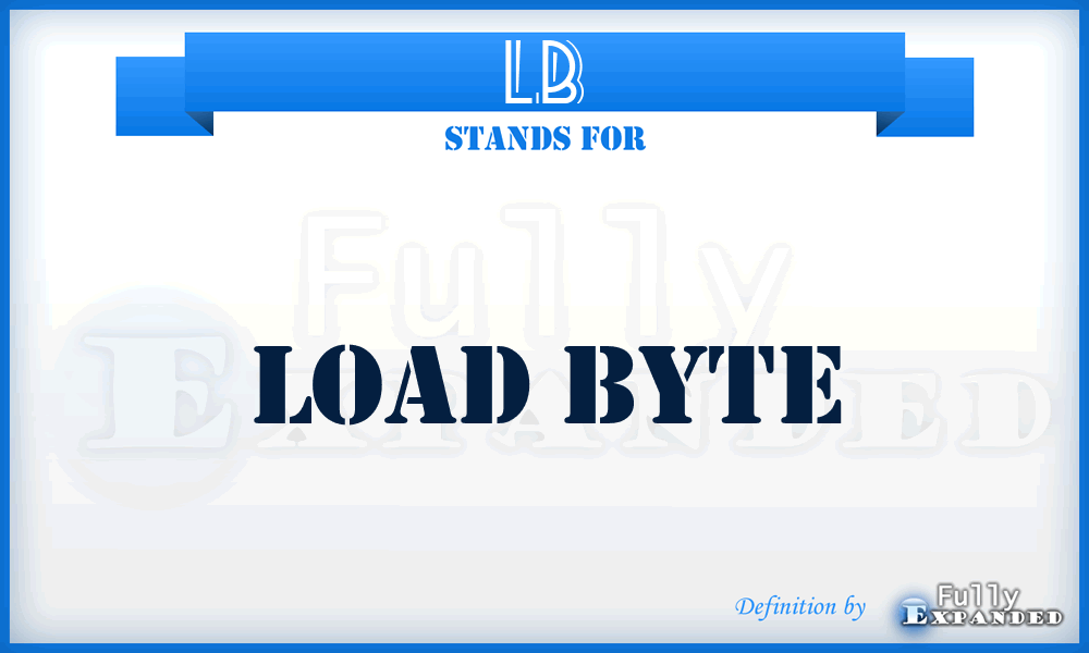 LB - Load Byte