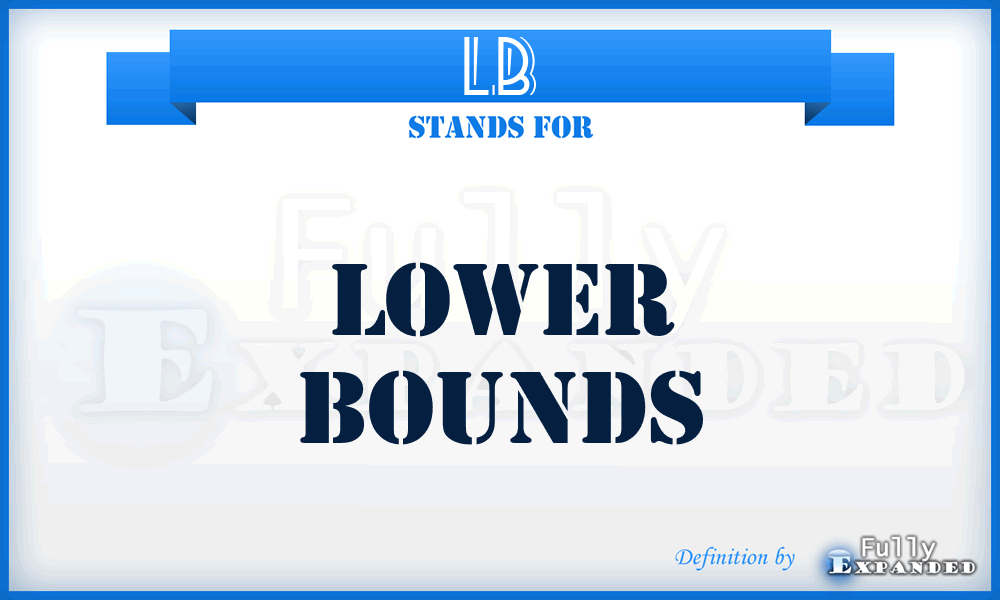 LB - Lower Bounds