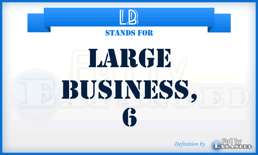 LB - large business, 6