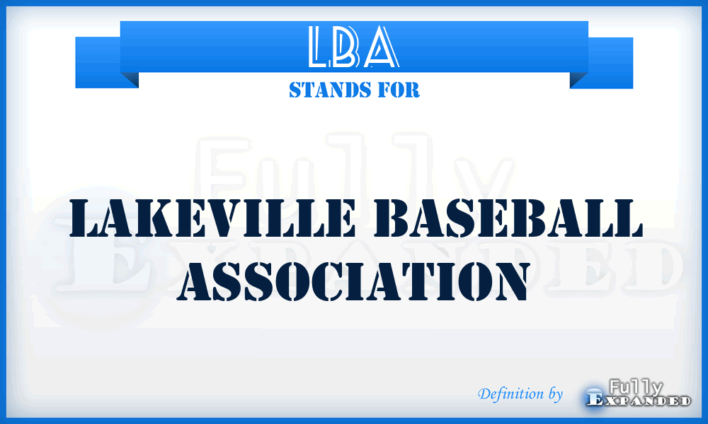 LBA - Lakeville Baseball Association
