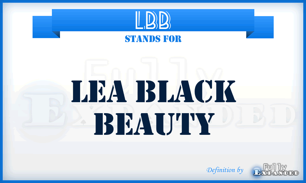 LBB - Lea Black Beauty