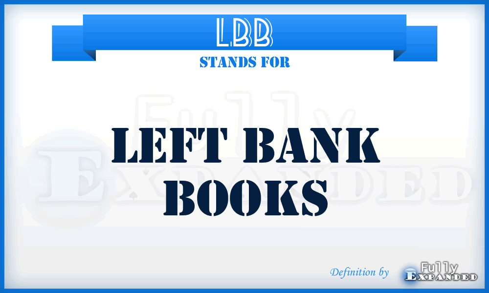 LBB - Left Bank Books