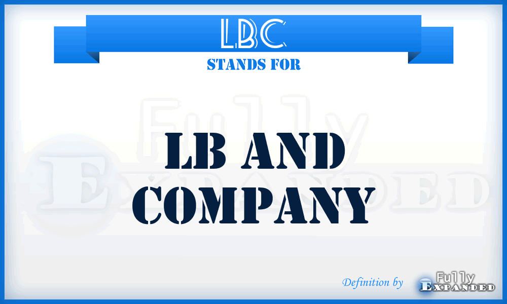 LBC - LB and Company