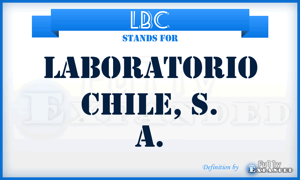 LBC - Laboratorio Chile, S. A.