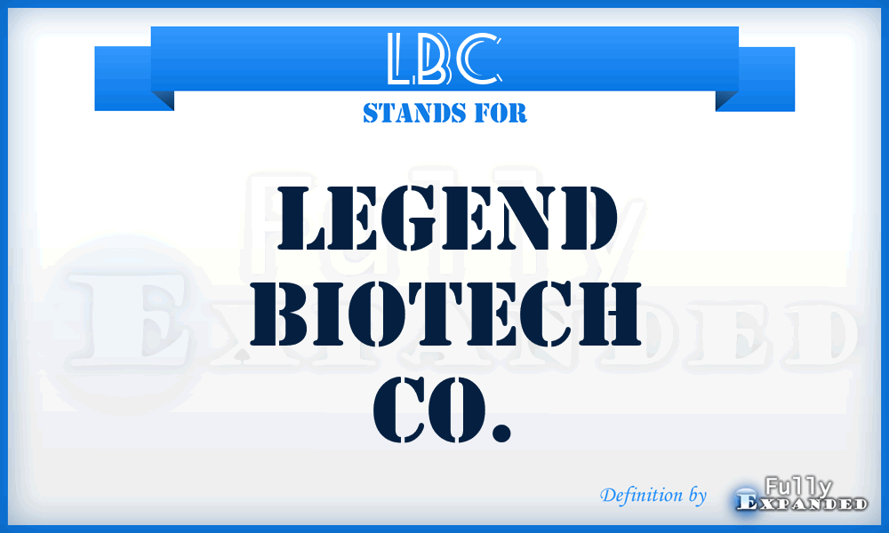 LBC - Legend Biotech Co.