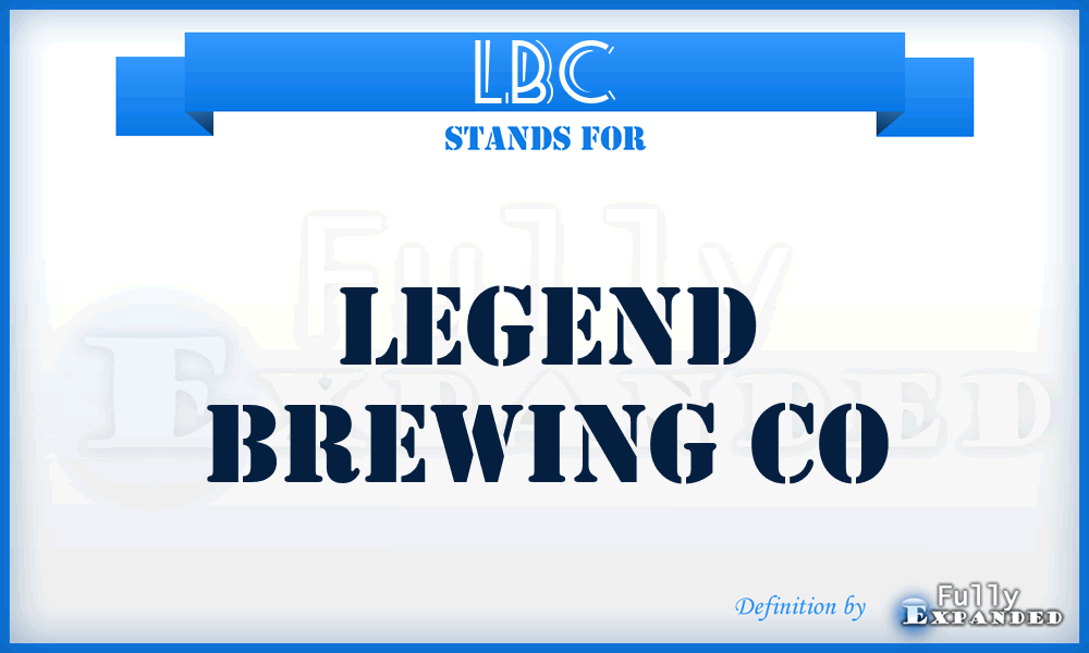 LBC - Legend Brewing Co