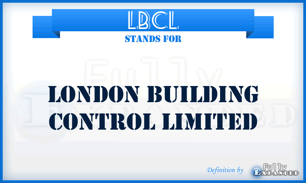 LBCL - London Building Control Limited