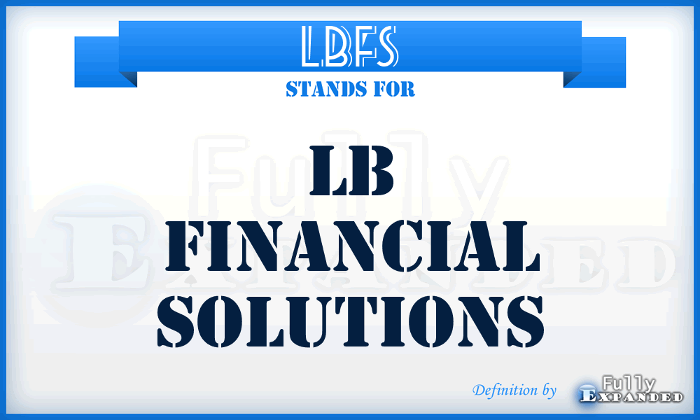 LBFS - LB Financial Solutions