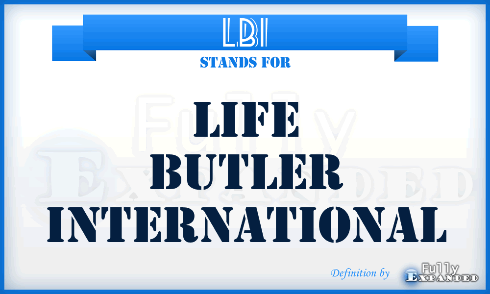 LBI - Life Butler International