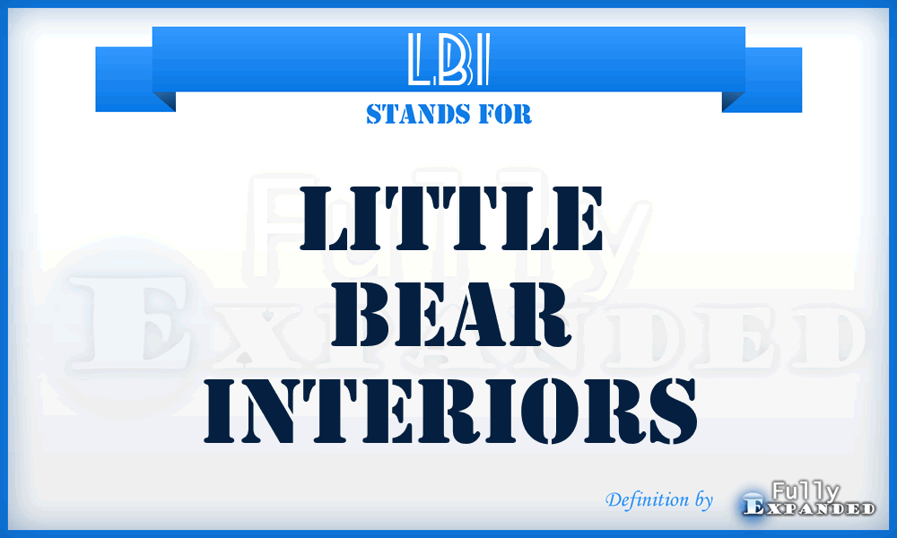 LBI - Little Bear Interiors