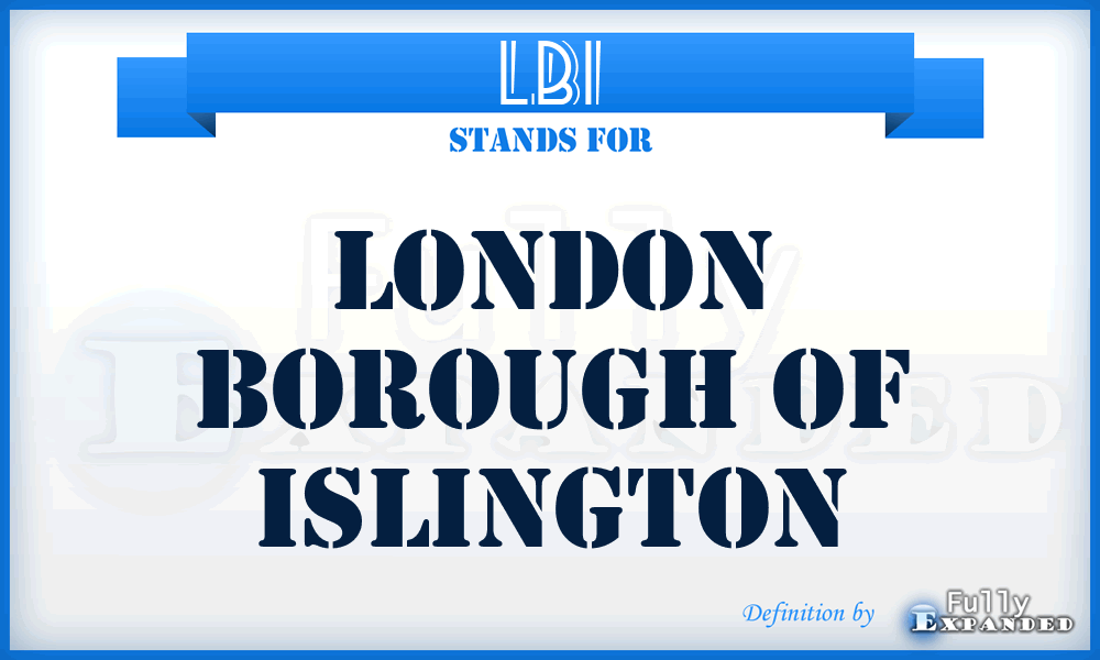 LBI - London Borough of Islington