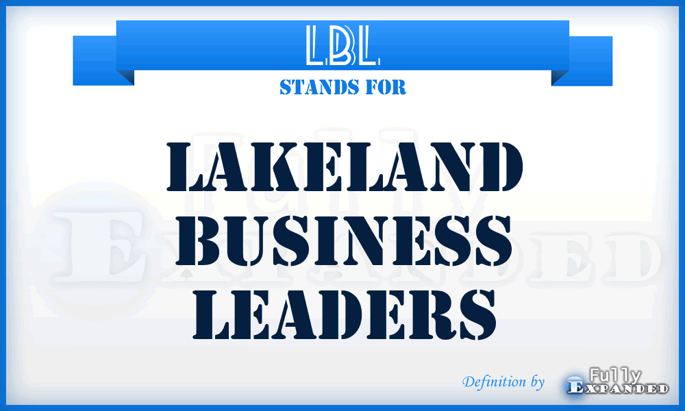 LBL - Lakeland Business Leaders