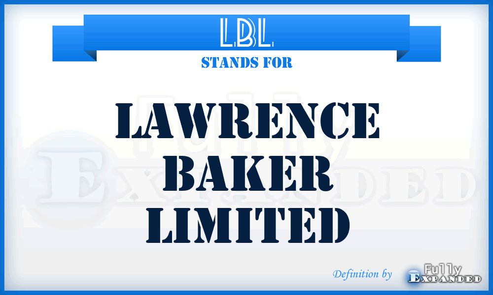 LBL - Lawrence Baker Limited