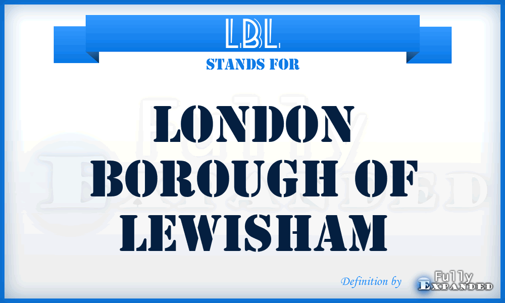LBL - London Borough of Lewisham