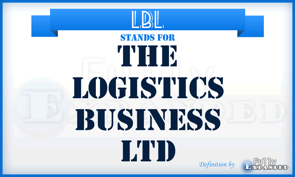 LBL - The Logistics Business Ltd