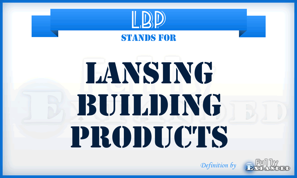 LBP - Lansing Building Products