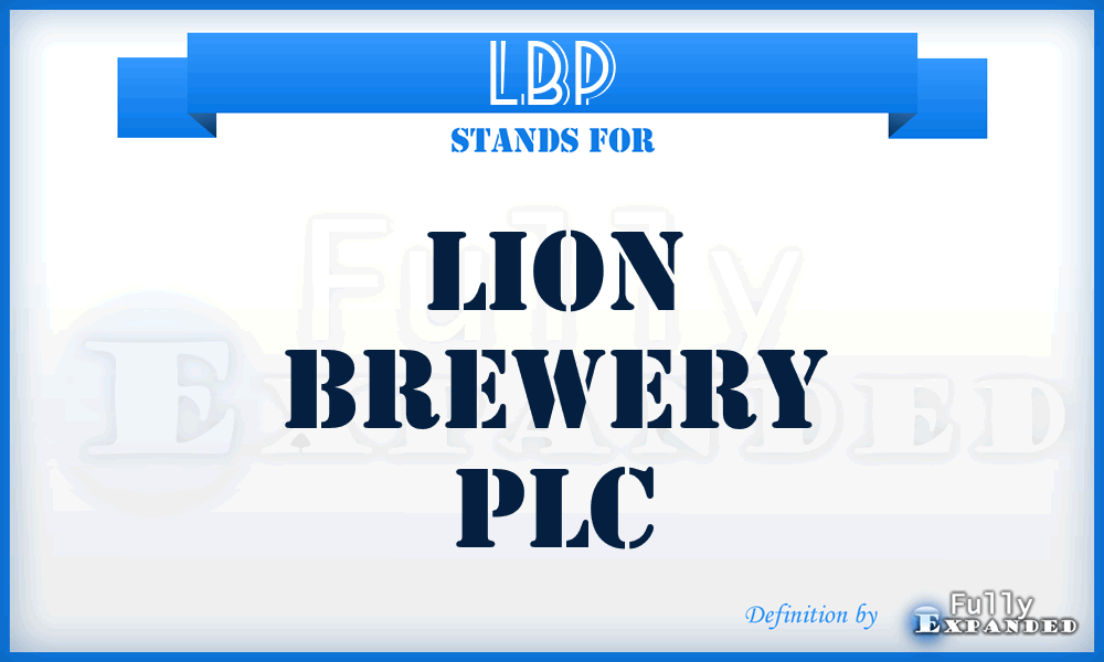 LBP - Lion Brewery PLC