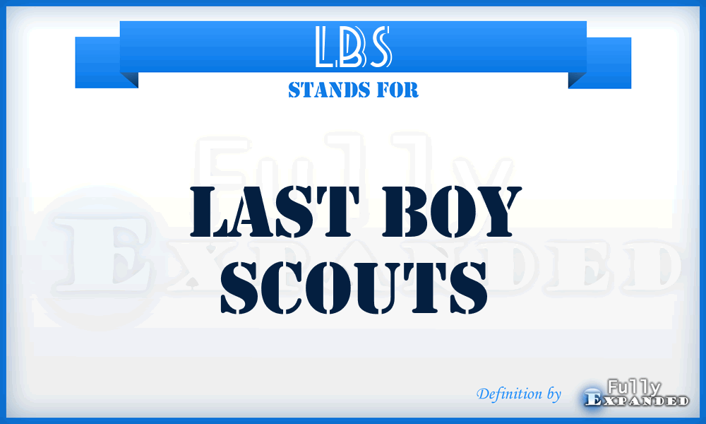 LBS - Last Boy Scouts