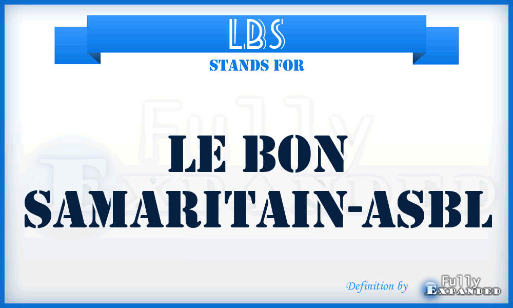 LBS - Le Bon Samaritain-asbl