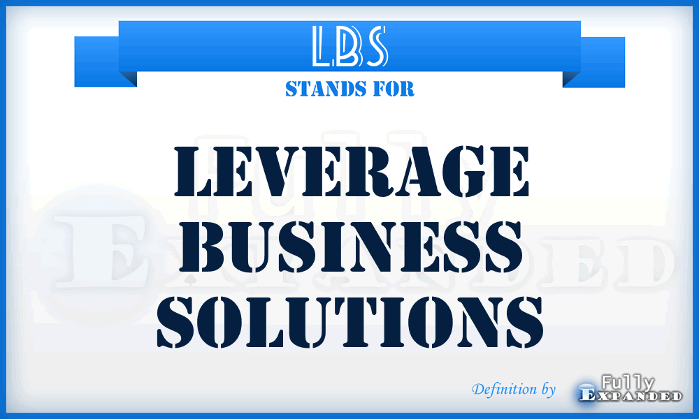 LBS - Leverage Business Solutions