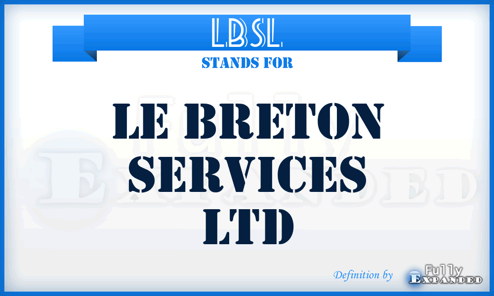 LBSL - Le Breton Services Ltd