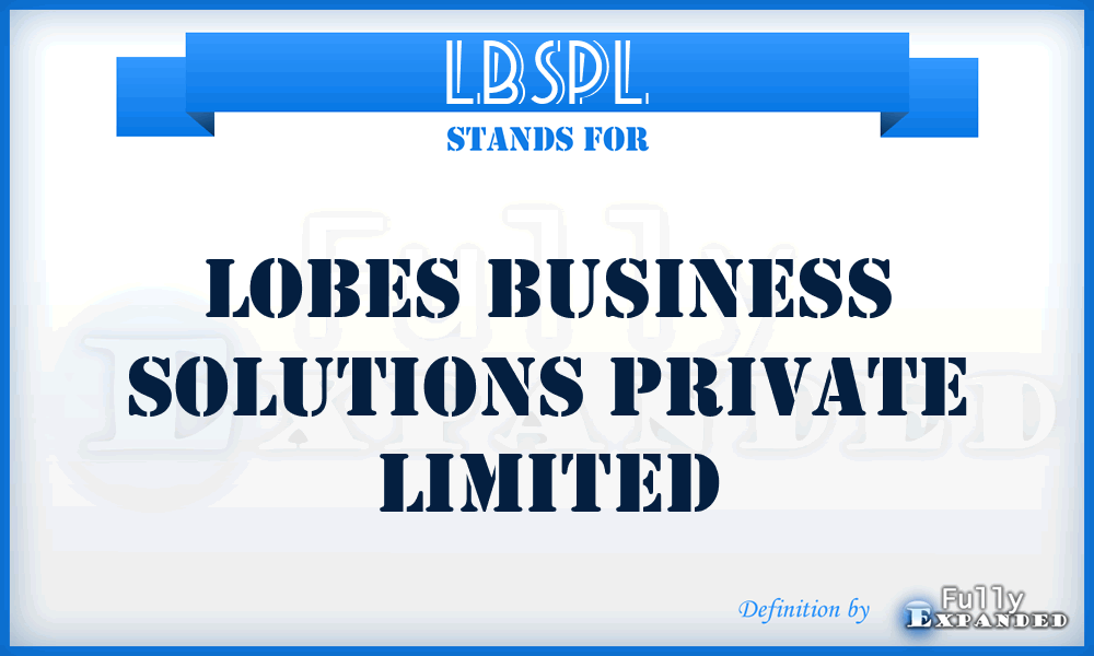 LBSPL - Lobes Business Solutions Private Limited