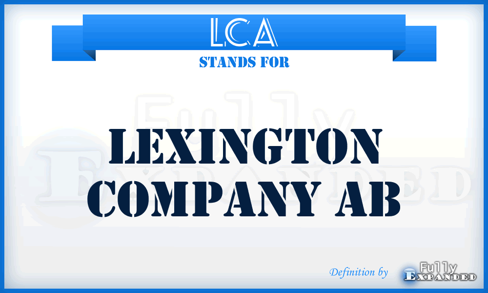 LCA - Lexington Company Ab