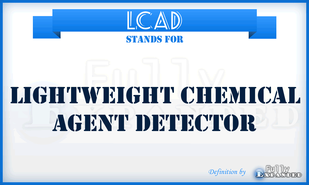 LCAD - Lightweight Chemical Agent Detector