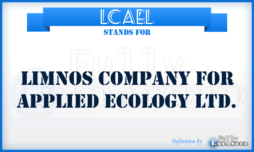 LCAEL - Limnos Company for Applied Ecology Ltd.