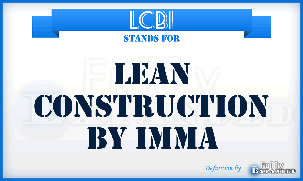 LCBI - Lean Construction By Imma