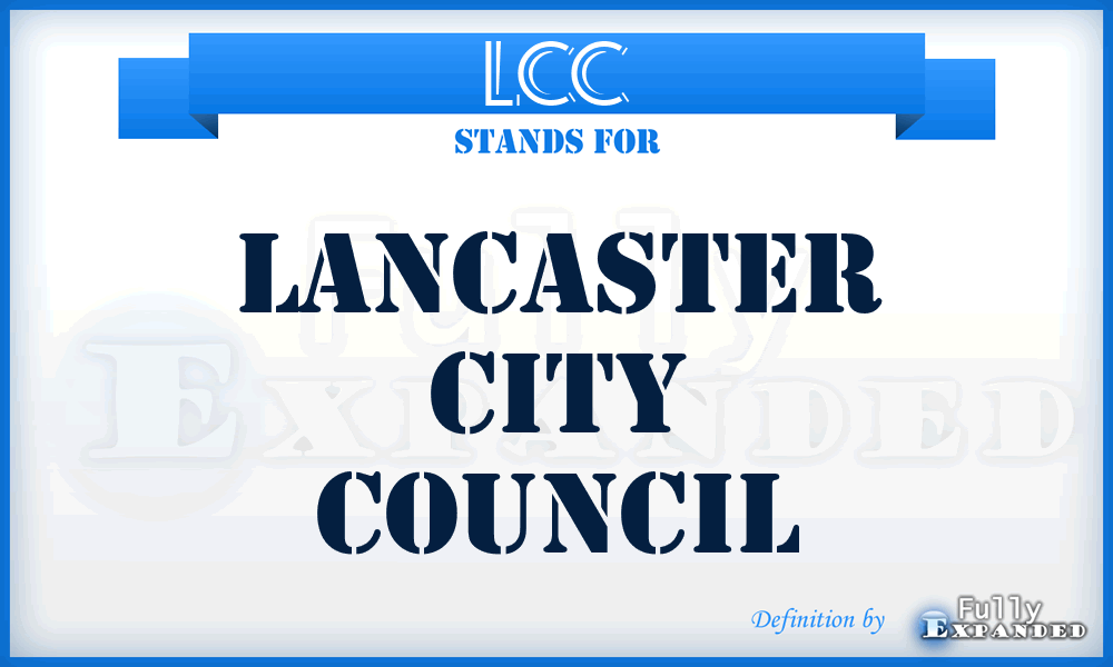 LCC - Lancaster City Council
