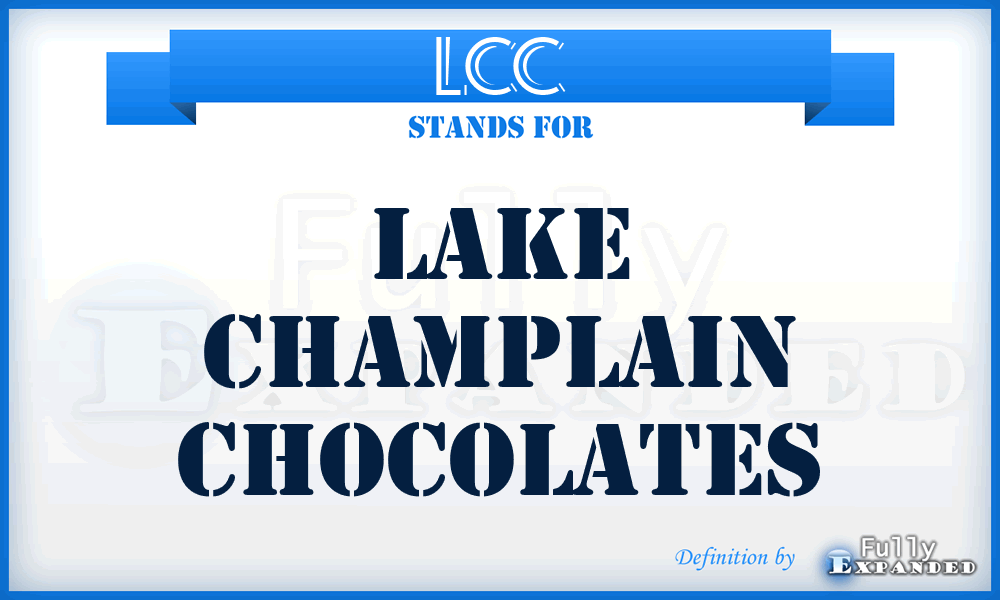 LCC - Lake Champlain Chocolates