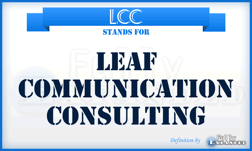 LCC - Leaf Communication Consulting