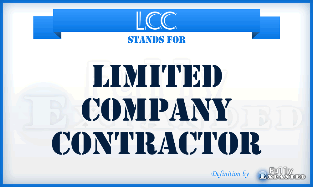 LCC - Limited Company Contractor